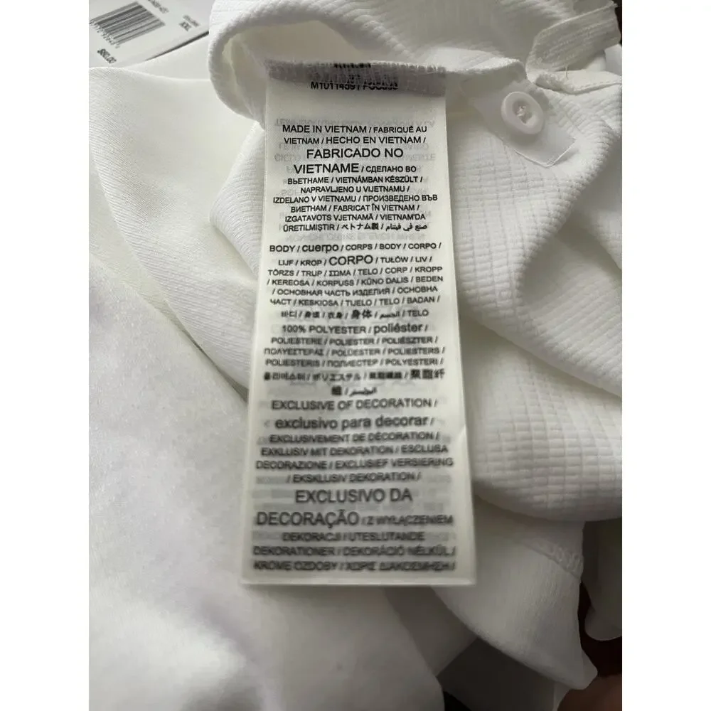 Georgia Bulldogs UGA Collegiate White Nike Dri-Fit Polo Shirt Men's 2XL NWT
